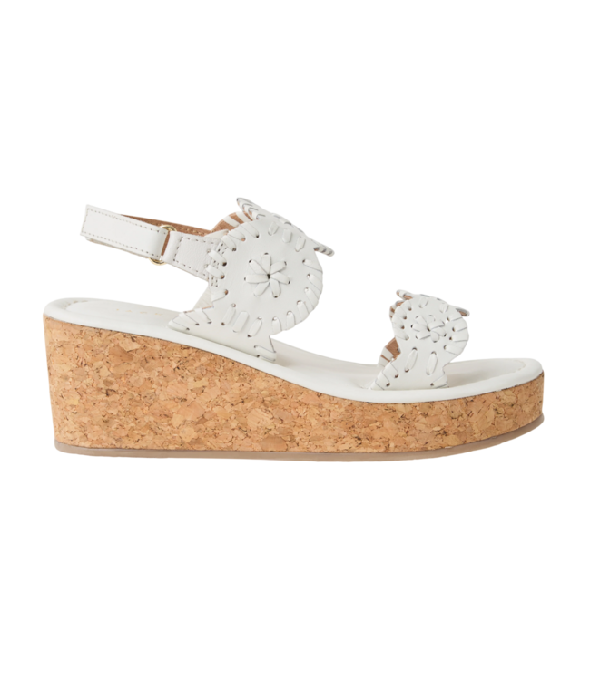 Jack Rogers White Lauren High Wedge