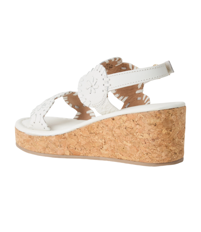 Jack Rogers White Lauren High Wedge