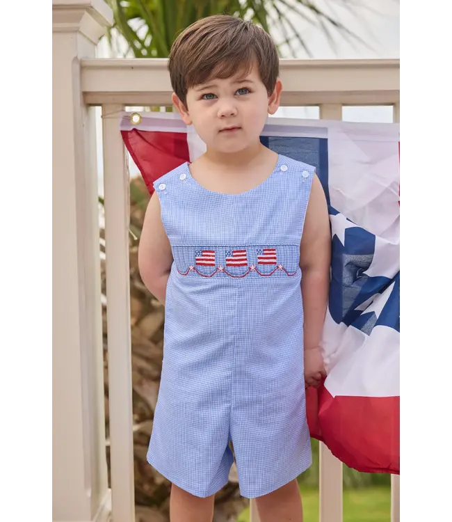 Little English Flags Smocked Shortall