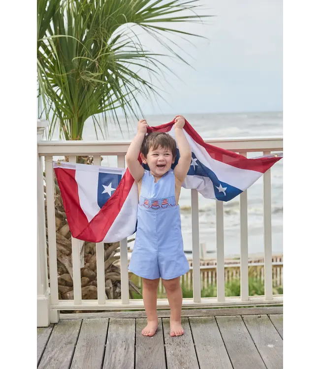 Little English Flags Smocked Shortall