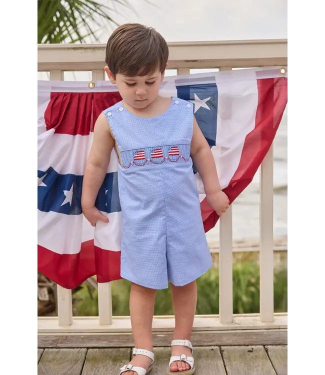 Little English Flags Smocked Shortall