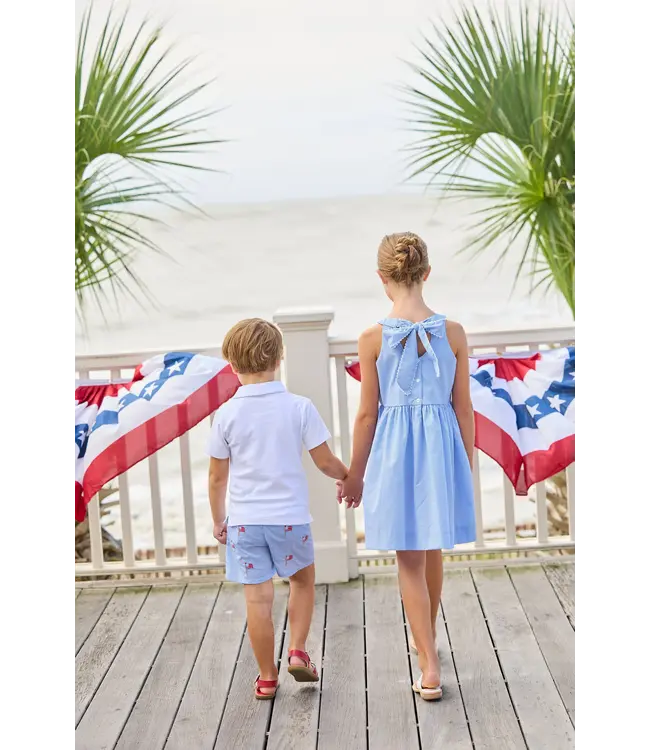 Little English Flags Embroidered Short