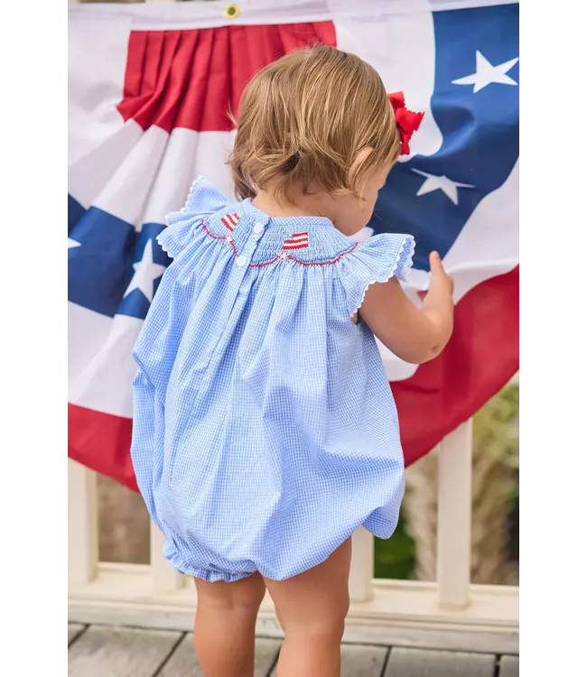 Little English Flags Smocked Bishop Bubble