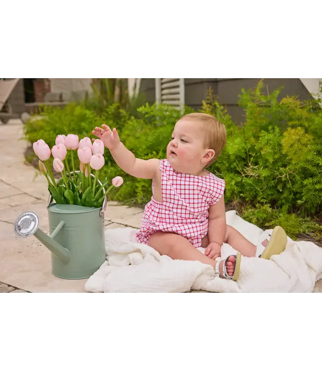Little English Red Windowpane Louis Sunsuit