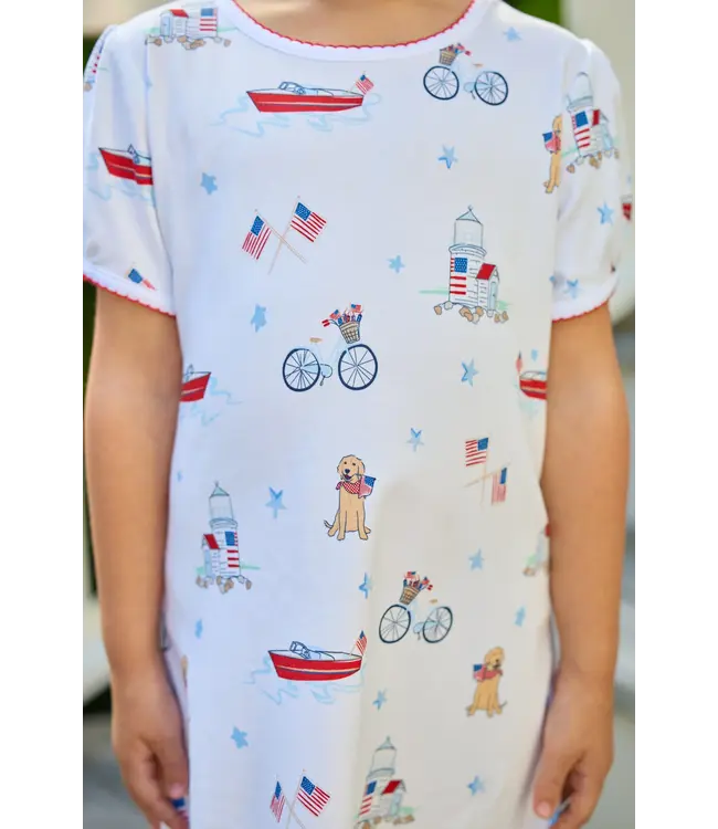 Little English Coastal Summer T-Shirt Dress