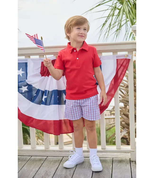 Little English Red S/S Polo