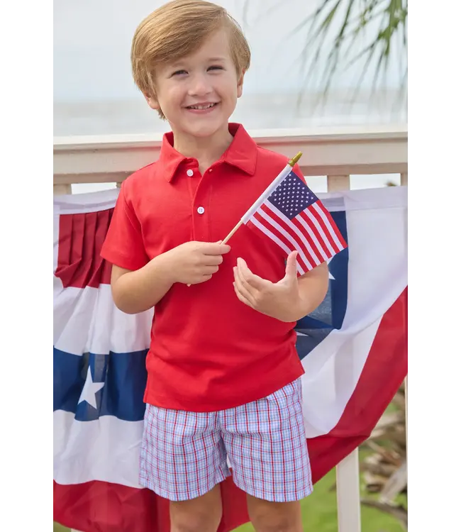 Little English Red S/S Polo