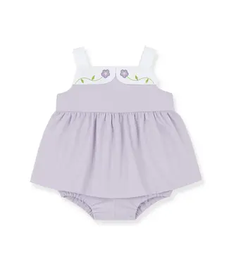 Florence Eiseman Pincord Romper with Flowers