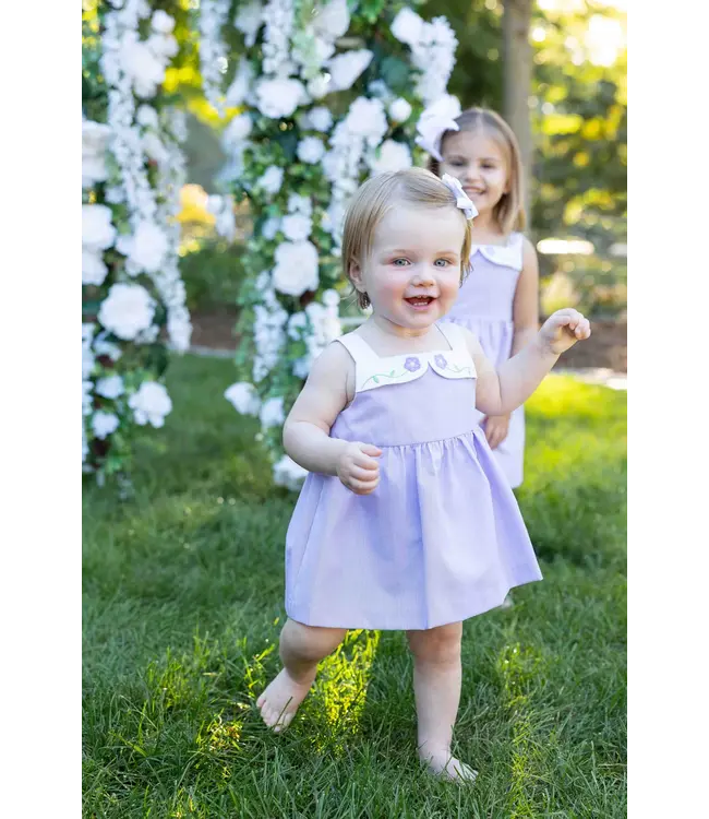 Florence Eiseman Pincord Romper with Flowers