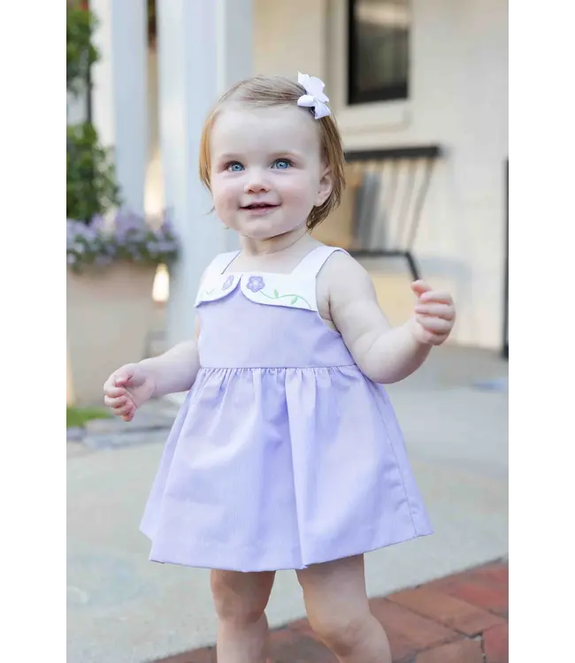 Florence Eiseman Pincord Romper with Flowers