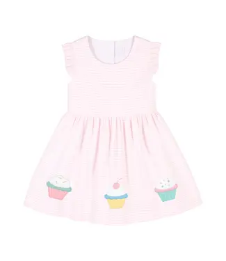 Florence Eiseman Seersucker Dress with Cupcakes