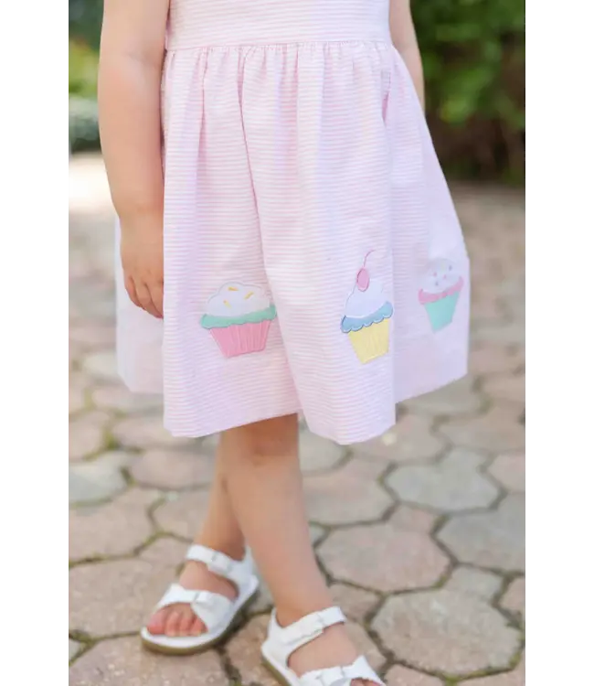 Florence Eiseman Seersucker Dress with Cupcakes