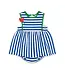 Florence Eiseman Stripe Knit Romper with Tulip