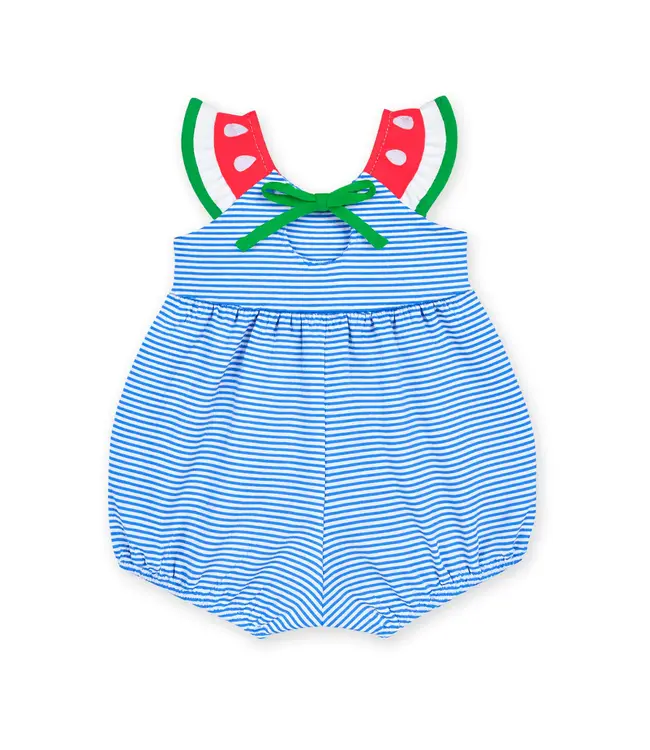 Seersucker Swimsuit with Watermelon