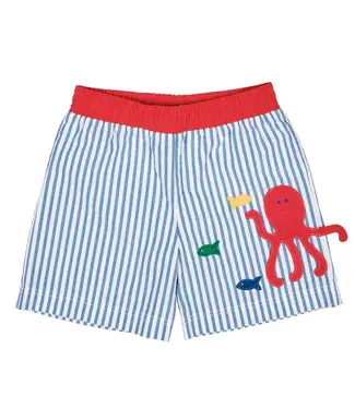 Florence Eiseman Seersucker Swim Trunk with Octopus