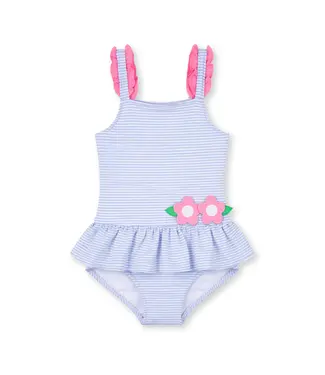 Florence Eiseman Seersucker Swimsuit with Flowers