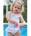 Seersucker Swimsuit with Flowers