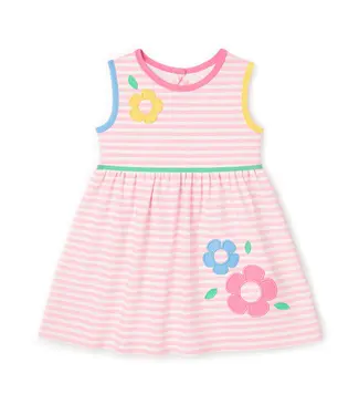 Florence Eiseman Stripe Knit Dress with Flowers