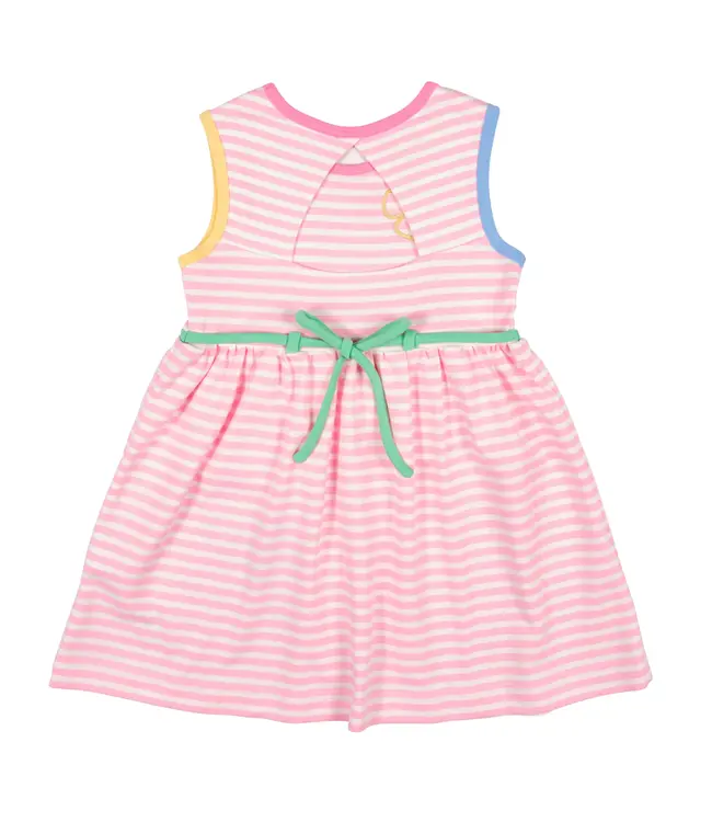 Florence Eiseman Stripe Knit Dress with Flowers