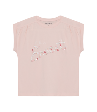 MinyMo Pink Flowers T-Shirt