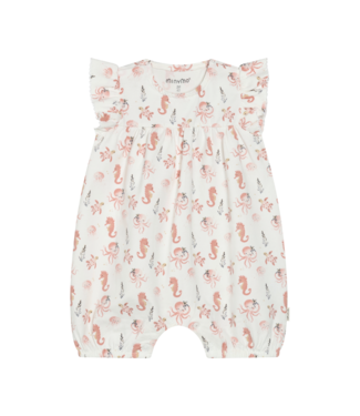 MinyMo Pink Ocean Friends Short Romper