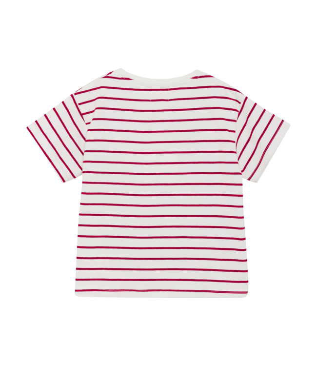 Chili Red Stripe S/S T-Shirt