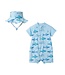 Andy & Evan Aqua Shark Swim Romper