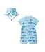 Andy & Evan Aqua Shark Swim Romper