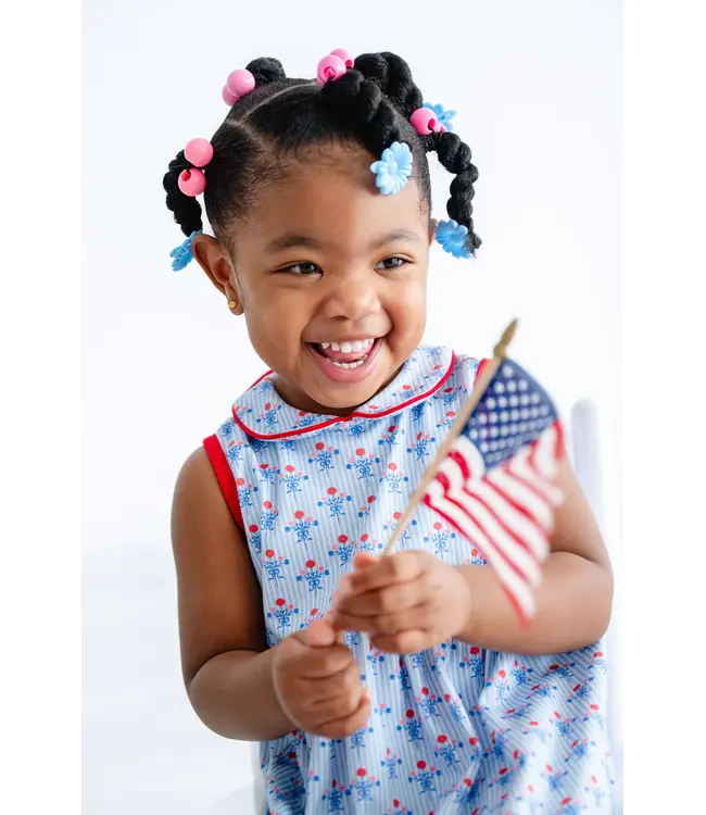 Ruth and Ralph Patriotic Floral Libby Dress