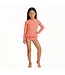 Orange Neon Peplum Rash Guard Set