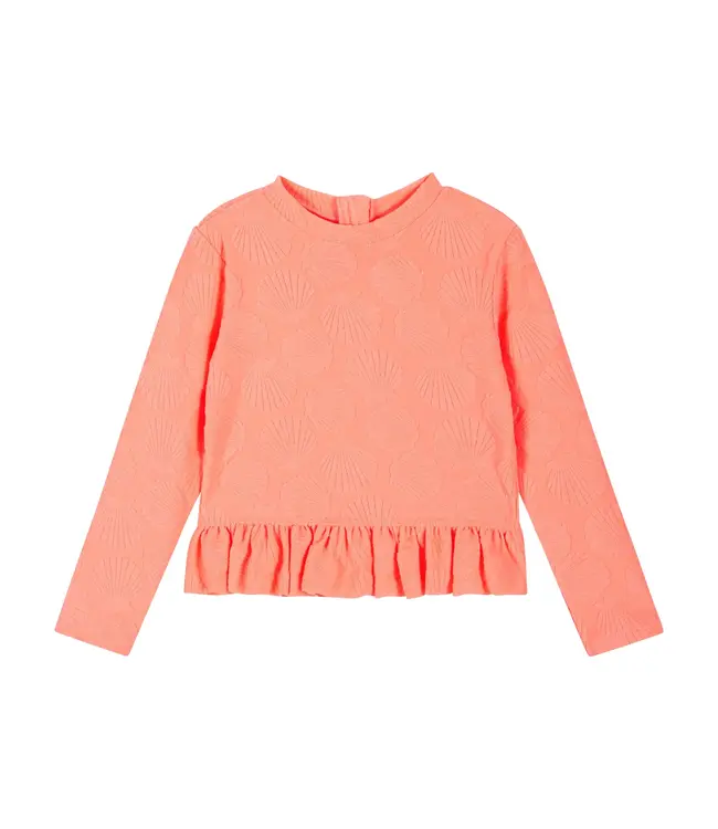 Orange Neon Peplum Rash Guard Set