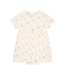 MinyMo Pink with Cream Flowers Dress