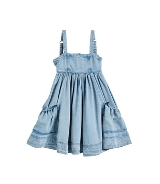 tractr Light Indigo Cargo Strap Dress