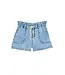 tractr Indigo Paper Bag Waist Shorts