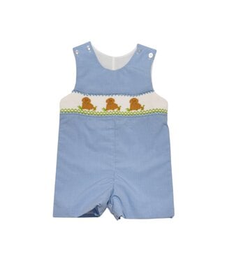 Delaney Blue Check Smocked Sweet Dogs Short Jon Jon