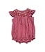 Delaney Red Gingham Smocked Strawberry Bishop Bubble