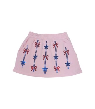 Paper Flower Tender Touch Sequin Stars and Bows Americana Skort