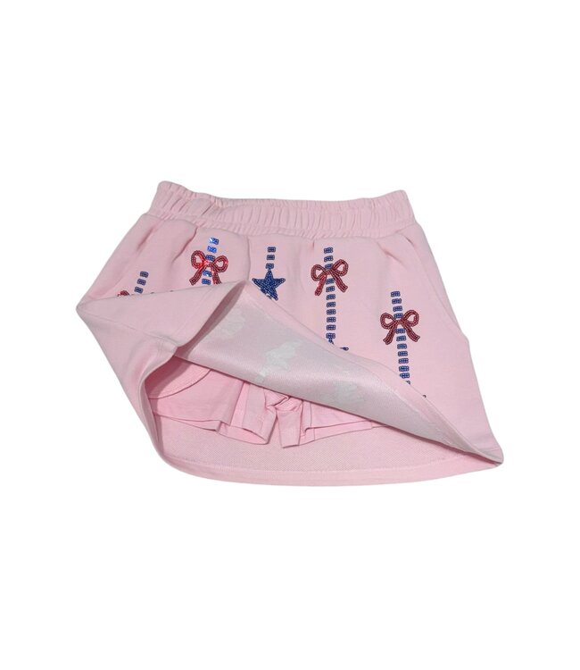 Tender Touch Sequin Stars and Bows Americana Skort