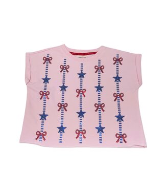 Paper Flower Tender Touch Sequin Stars and Bows Americana Top