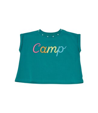 Paper Flower Green Camp Top