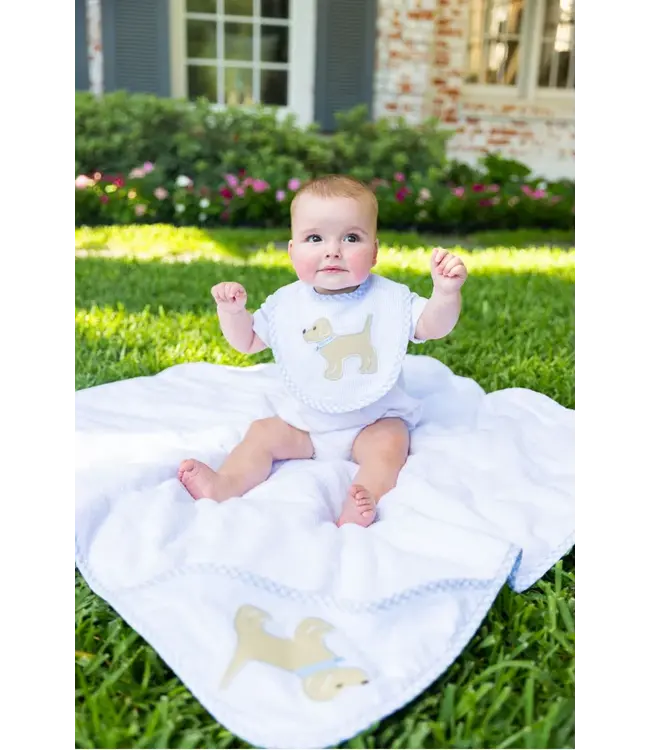 3 Marthas Blue Puppy Bib