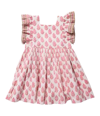Pink Chicken Pink Dahlia Floral Elsie Dress