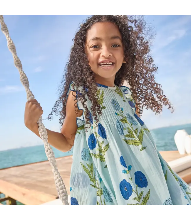 Pink Chicken Light Blue Dandelion Jaipur Dress