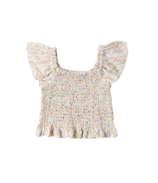 Rylee & Cru Ivory Summer Garden Zayla Top