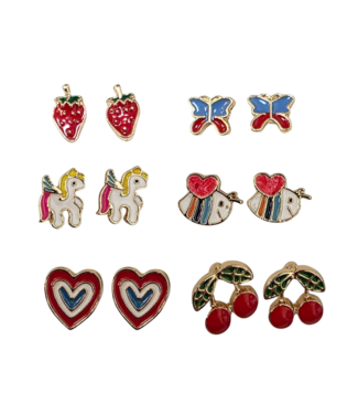 cupcakes & cartwheels Enamel Stud Earrings