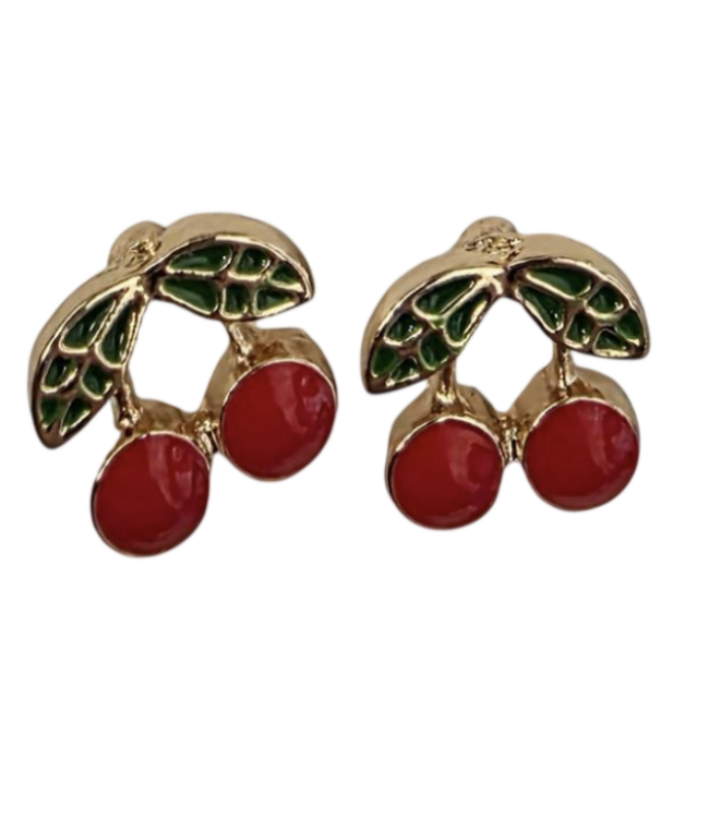 Enamel Stud Earrings