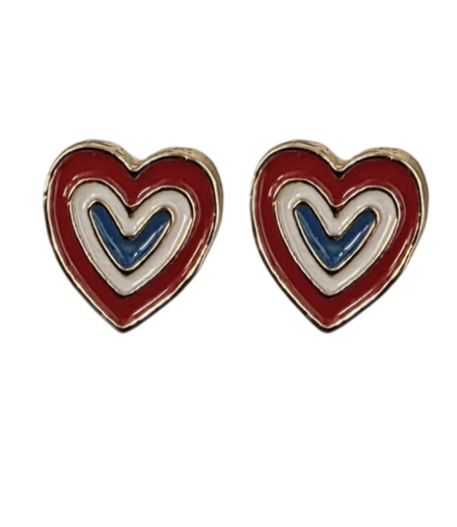 Enamel Stud Earrings