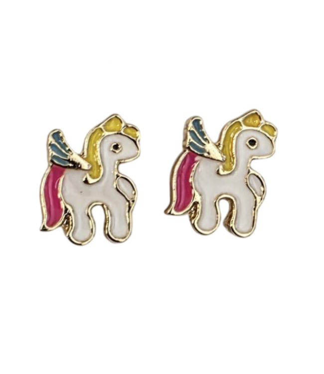 Enamel Stud Earrings