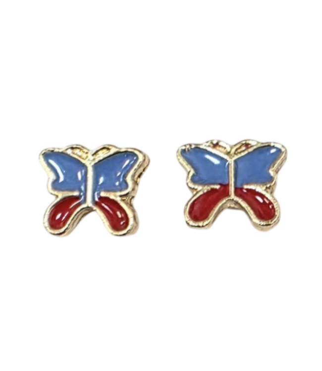 Enamel Stud Earrings