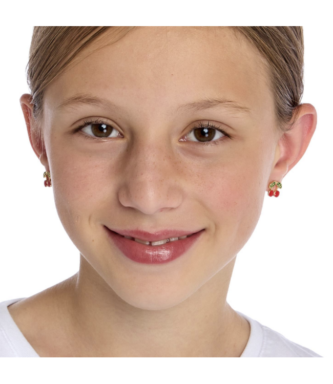 Enamel Stud Earrings